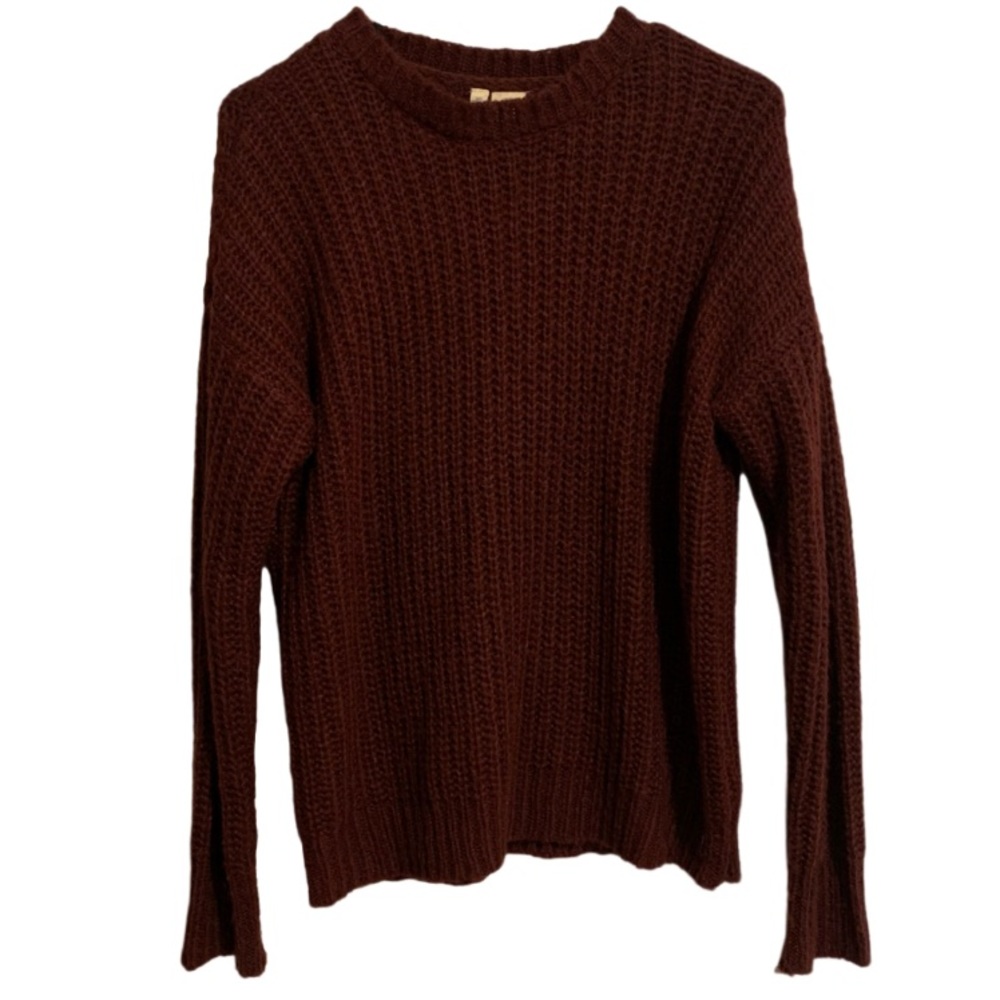 Sky and Sparrow Maroon Knitted Soft Loose Fit Sweater Women's Size XS